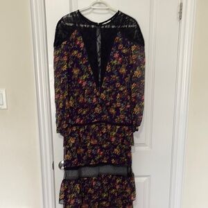 Floral Black Dress